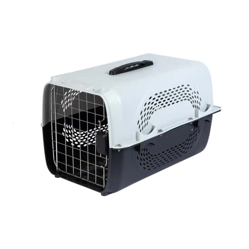 TaraPet Durable Pet Carrier with Metal Door Portable, Ventilated & Detachable Design for Safe Travel (Gray, Small)