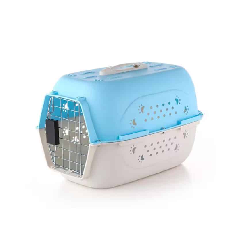 TaraPet Durable Breathable Pet Carrier  Airline-Approved Hard-Sided Dog & Cat Carrier, Travel-Friendly for Small Pets, Easy to Clean & Assemble, Ideal for Outdoor Use (Blue, Small)