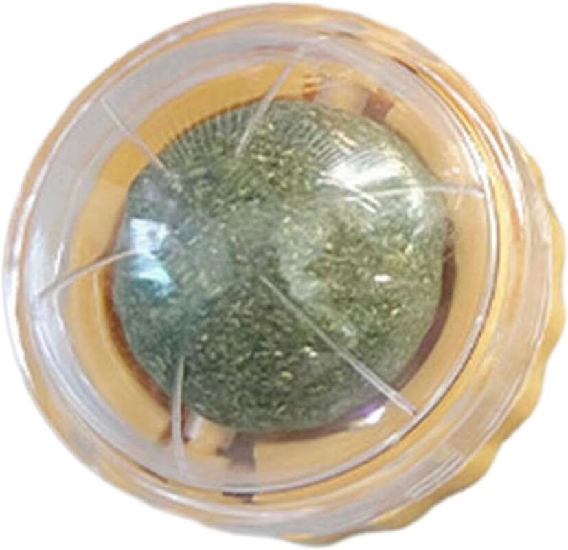 TaraPet Catnip Wall Ball Toy for Cats Stick-on Design Teeth Grinding Freshens Breath Cartoon Style Cat Toy (Yellow)