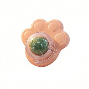 TaraPet Catnip Ball Cat Paw Shape Snack Ball Rotating Cat Edible Ball Fixed Nutrition Candy Ball Edible Snack Toy for Cats Dental Care (Pink)