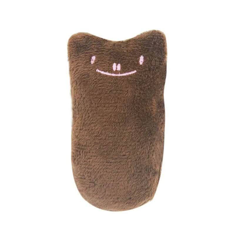 TaraPet Cat Funny Face Catnip Plush Toys for Cat (Brown)