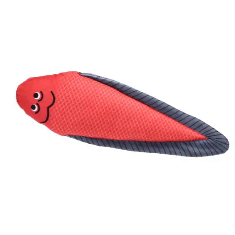 TaraPet Interactive Plush Fish Cat Toy with Crinkle Paper - Durable Polyester Blend, Battery-Free, Engaging Teaser for Cats (Dragon Tongue Fish)