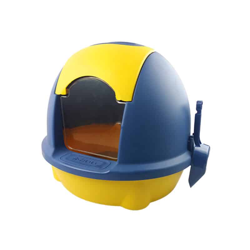 TaraPet Enclosed Cat Litter Box Odor-proof And Anti-sand Cat Litter Toilet for Cats (Blue)