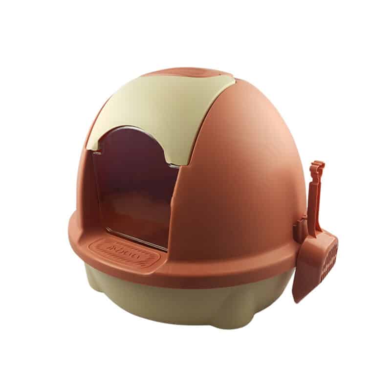 TaraPet Enclosed Cat Litter Box Odor-proof And Anti-sand Cat Litter Toilet for Cats (Pink)