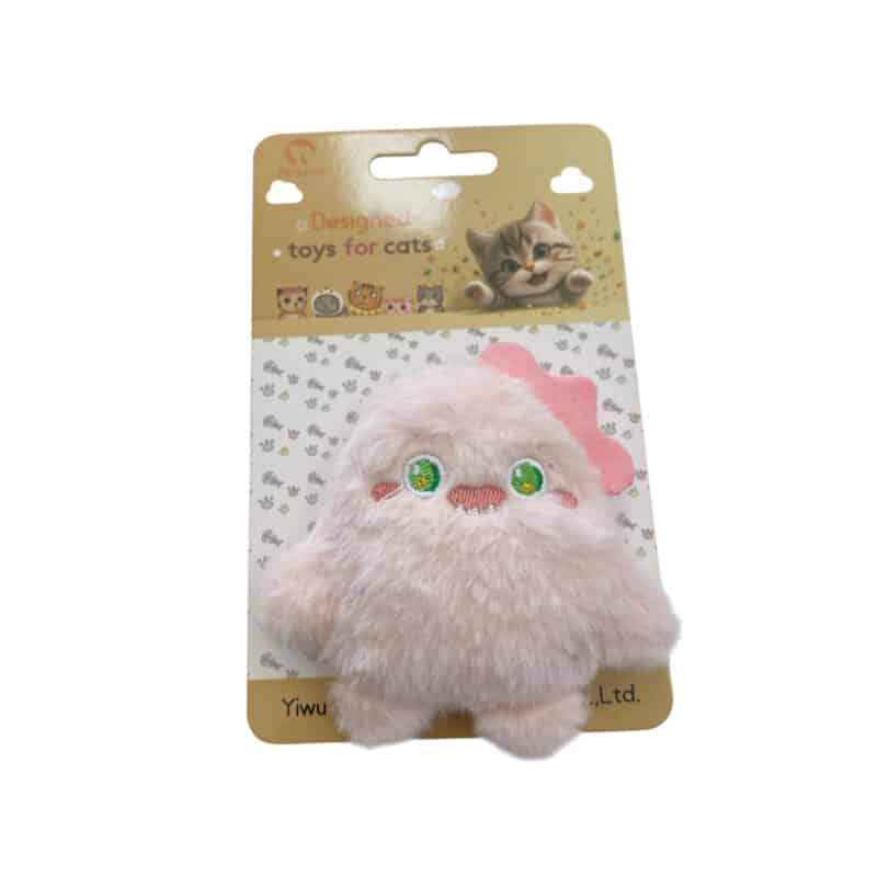 TaraPet Eye Monster Shape Catnip Plush Toy for Cats (Pink)