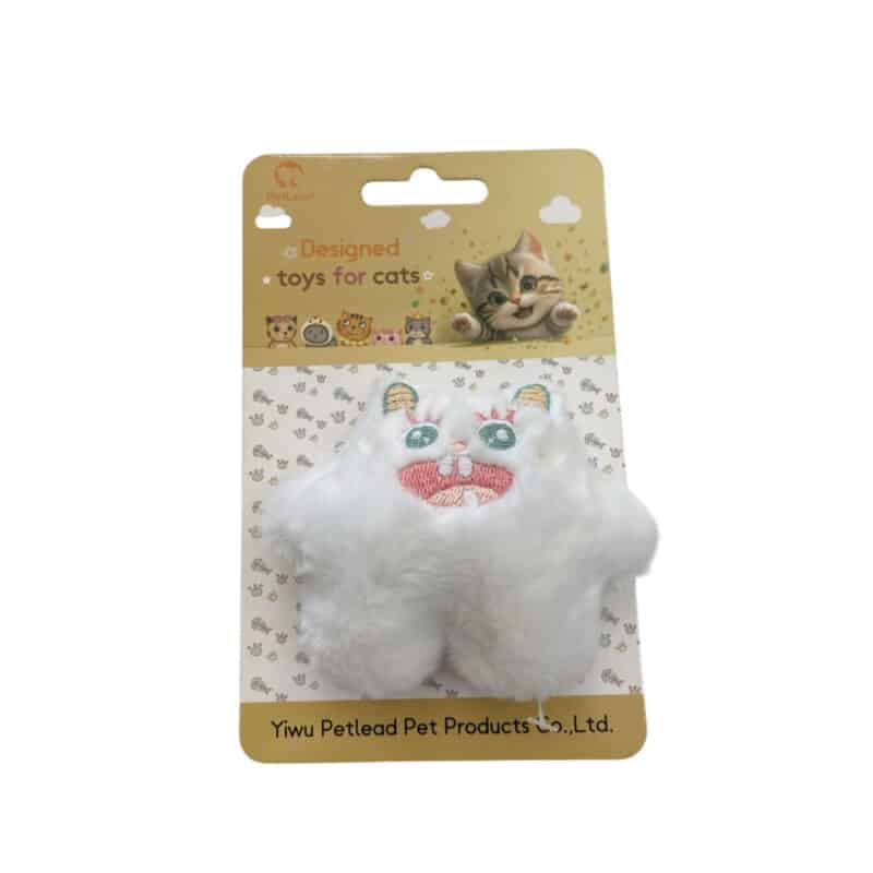 TaraPet Eye Monster Shape Catnip Plush Toy for Cats (White)