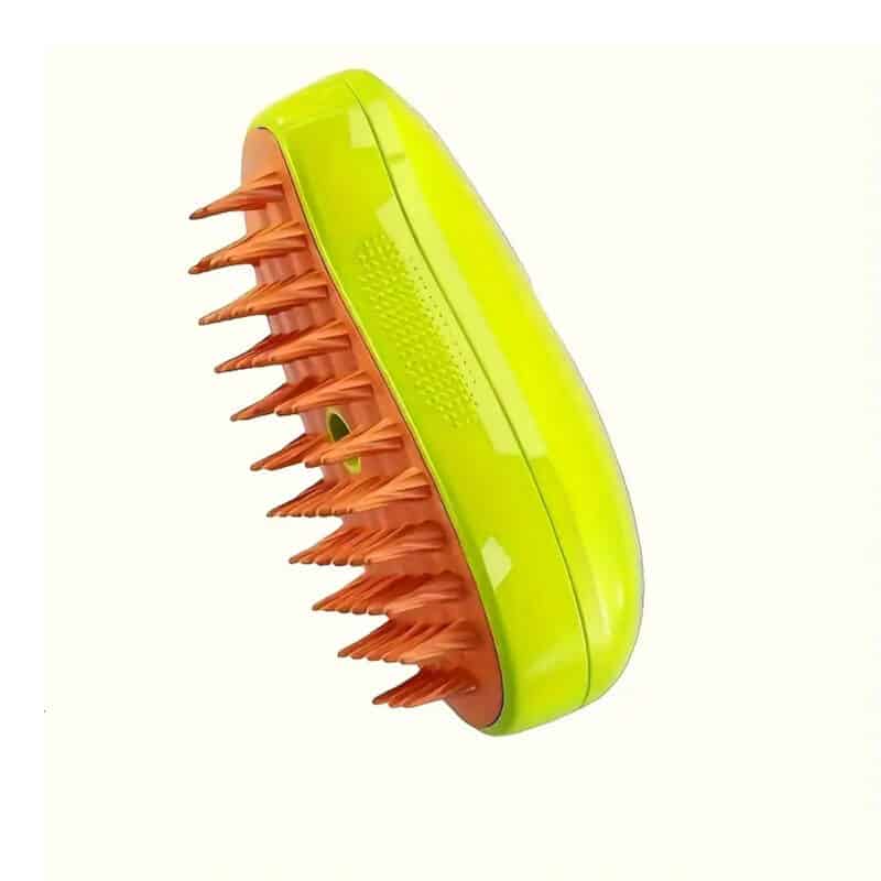 TaraPet Cat Steam Brush, 3 in 1 Cat Brush, Long Short Hair Dog Brush with USB Charger and No-Wash Serum, Cat Brush for Massage (Green)