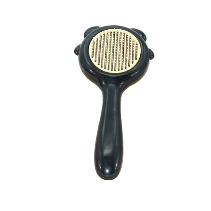 TaraPet Grooming Brush with Release Button for Shedding, Self Cleaning Slicker Comb for Long or Short Hair Cats and Dogs (Black)