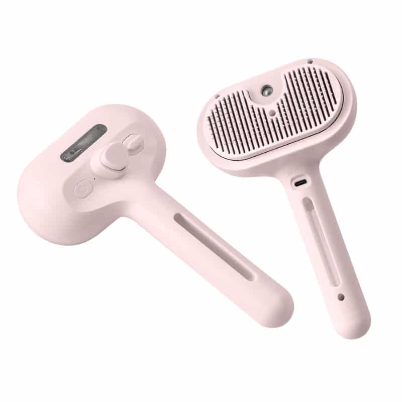 TaraPet Steam Pet Brush Anti-Static Rechargeable Steamy Brush for Cats and Dogs, Reduces Loose Hair and Shedding for Long and Short Hair Pets Grooming