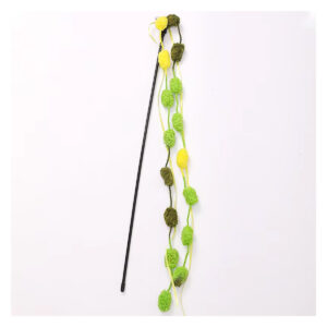 TaraPet Long Pole with Bite Bell Wear-resistant Cat Teasing Stick Cat Wand Toy (Green)