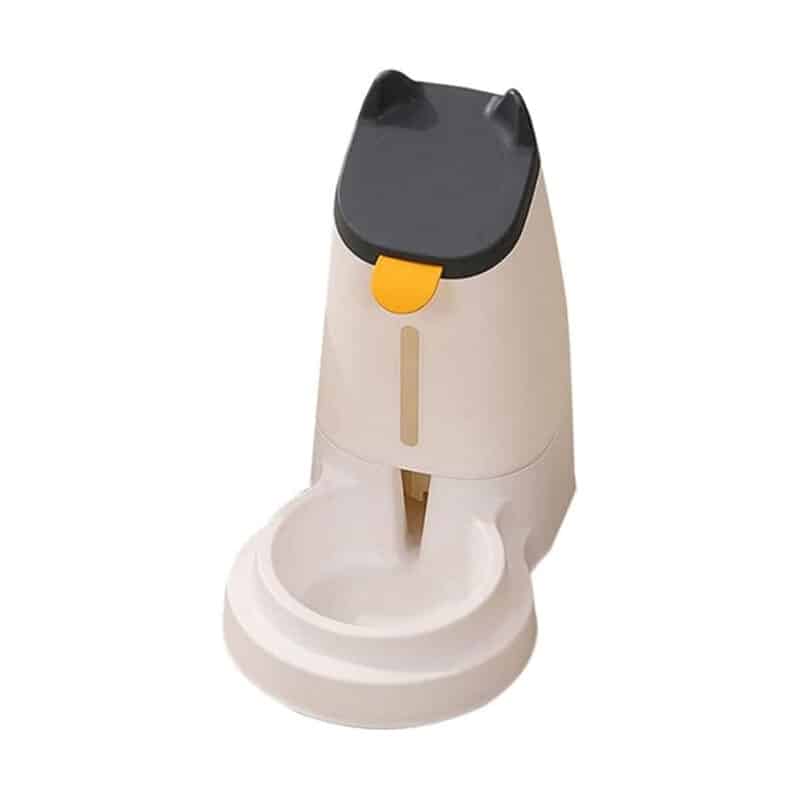TaraPet Automatic Pet Water Dispenser Large Capacity, Anti-Tip, Self-Renewing Water & Food for Cats & Small Dogs (Black Cap)