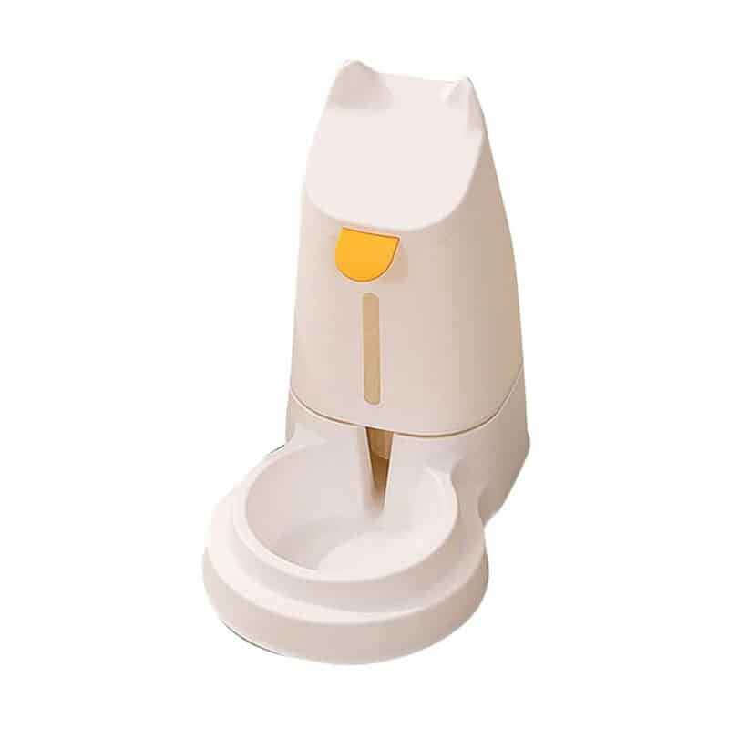 TaraPet Automatic Pet Water Dispenser Large Capacity, Anti-Tip, Self-Renewing Water & Food for Cats & Small Dogs (White Cap)