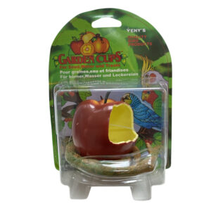 TaraPet Garden Cups for Seed, Water & Treats for Birds Apple