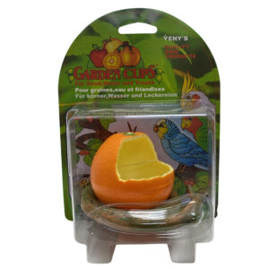 TaraPet Garden Cups for Seed, Water & Treats for Birds Orange