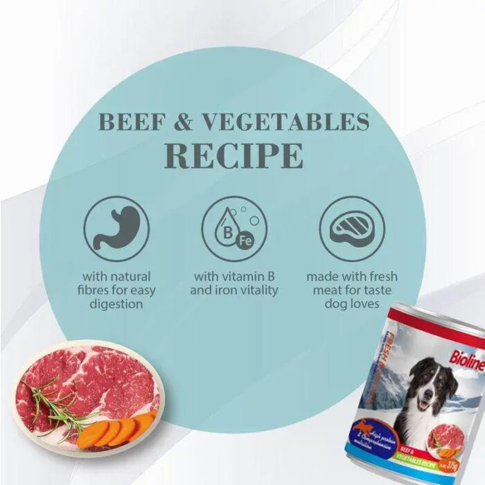 Bioline wet dog food beef and veg2