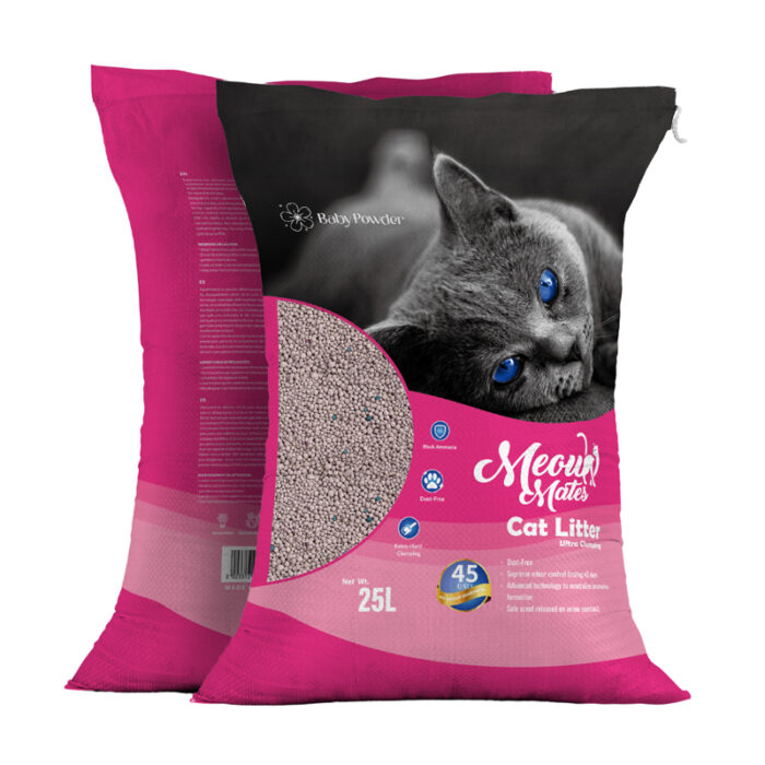 Meowmates cat litter baby powder2