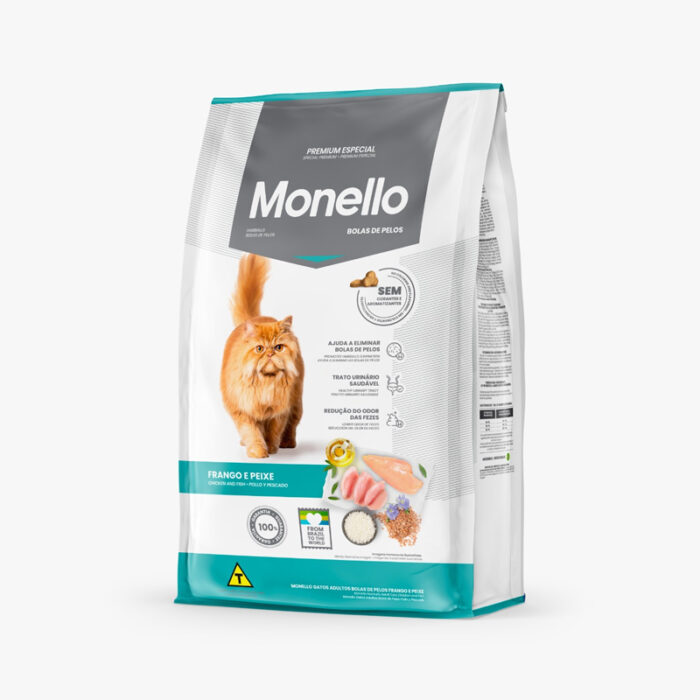 Monello adult cat hairball chicken and fish