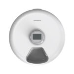 TaraPet Automatic Pet Feeder 1200ml Six Meals Dry and Wet Food, Keep Food Fresh, Battery Powered Low Noise Battery Level Display