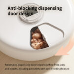 TaraPet Automatic Pet Feeder 1200ml Six Meals Dry and Wet Food, Keep Food Fresh, Battery Powered Low Noise Battery Level Display - Image 5