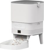 TaraPet App Control, 4L Dry Food Auto Dispenser with Portion Control [Stainless Steel + Slow Food Bowls] UK plug, 4L, Smart 480P Camera Pet Feeder, Dual bowls, Black, White (Black) - Image 2