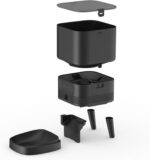 TaraPet App Control, 4L Dry Food Auto Dispenser with Portion Control [Stainless Steel + Slow Food Bowls] UK plug, 4L, Smart 480P Camera Pet Feeder, Dual bowls, Black, White (Black) - Image 7