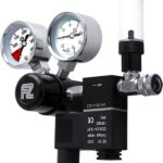 Tankii AC0100 DC Solenoid Dual Gauge Co2 Regulator Aquarium Premium Mini Aquarium Co2 Regulators for Aquariums
