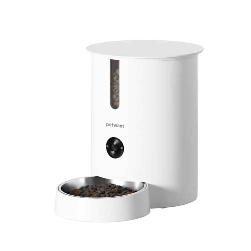 TaraPet Smart Pet Feeder for Dog and Cat 2.8L, Wi-Fi Smart Pet Feeder With Camera Remote App Control Stainless Steel Bowl