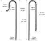 Tankii Stainless Steel Aquarium Lily Pipe 12/16mm, Filter Pipe Inflow and Outflow for Aquarium Plant Tank, with Acrylic Pipe Fixer