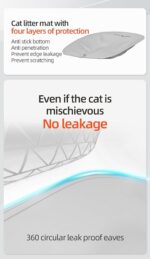 TaraPet Q-Clean Smart Cat Litter Box, White with Orange Accent, Self-Cleaning, App-Enabled, 70L Capacity, Multi-Cat Recognition, Ozone Deodorization System - Image 7