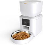 TaraPet APP Controlled with Freshness Preservation, Timed Cat Feeder with Stainless Steel Bowl. UK plug, 4L, Smart 480P camera Pet feeder, one bowl, black, white - Image 3