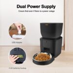 TaraPet APP Controlled with Freshness Preservation, Timed Cat Feeder with Stainless Steel Bowl. UK plug, 4L, Smart 480P camera Pet feeder, one bowl, black, white - Image 5
