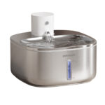TaraPet Stainless Steel Wireless Battery Operated Pets Drinking Water Fountain 3.2L for Small Animals, Dogs and Cats
