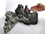 Tankii Natural Yingshi  Landscape Stones for Aquarium Decoration, Garden & Bonsai - Black & Grey Speckled Decorative Rocks, Durable Outdoor/Indoor Use, Unique Natural Patterns, Pondside Decoration, Smooth Texture Finish / 1Kg - Image 5