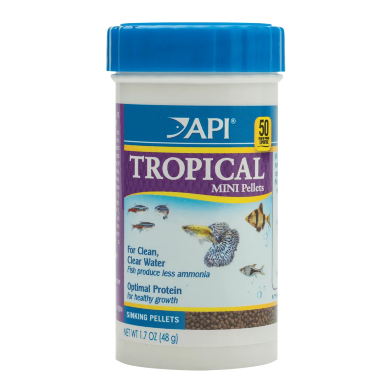 API Mini Pellets Tropical Fish Food 1.7 oz