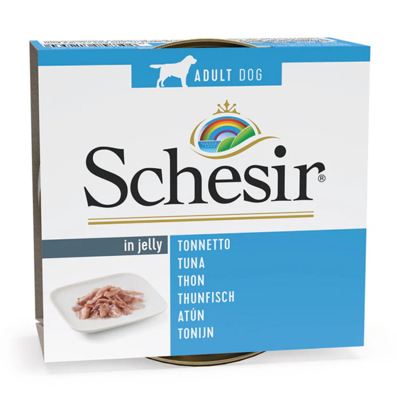 Schesir Dog Wet Food in Jelly Can-Tuna 150g
