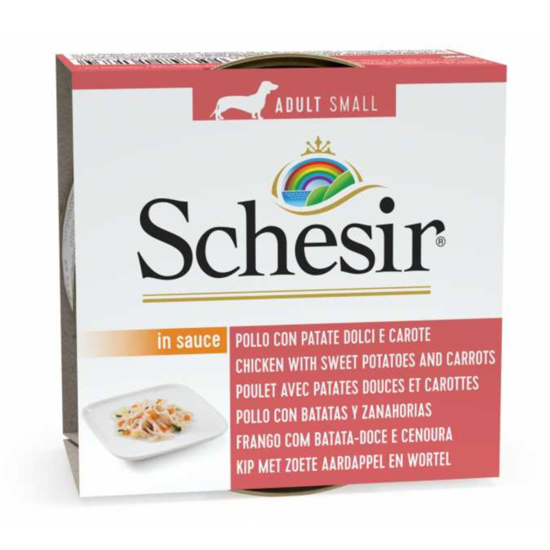 Schesir Dog Wet Food Can-Chicken with Potatoes and Carrots - 85g