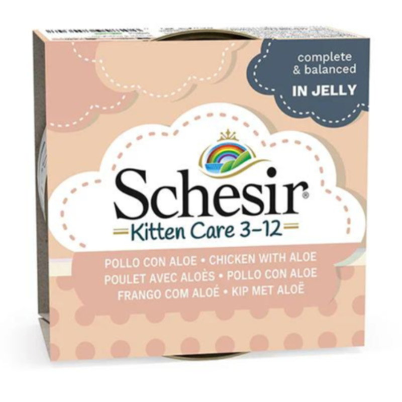 Schesir Kitten Care- Can In Jelly 3-12 Chicken with Aloe Wet Food