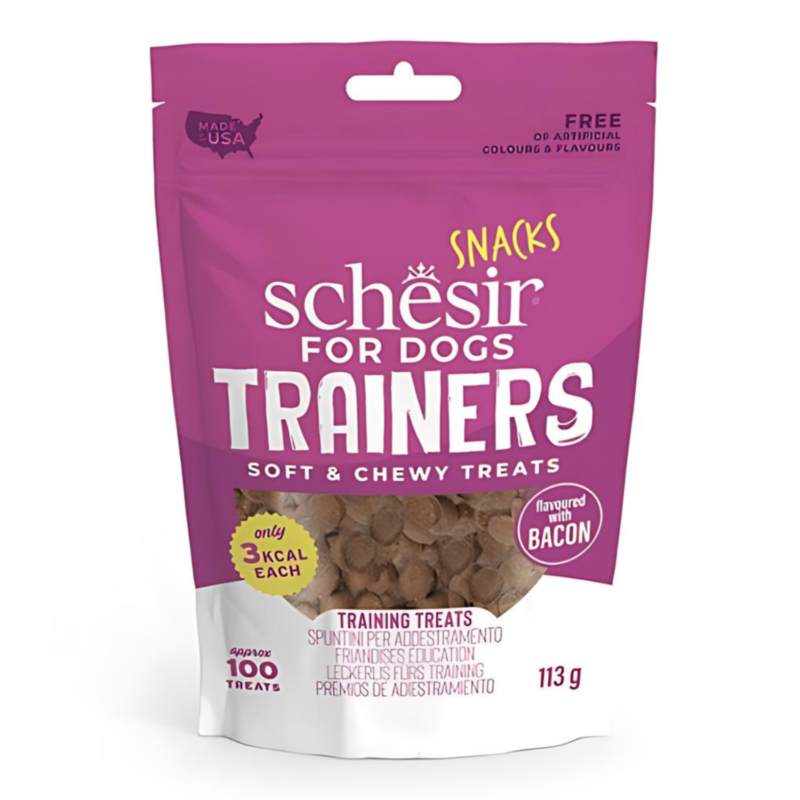 Schesir Dog Snacks Trainers Soft & Chewy - Bacon