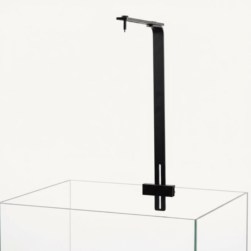 NETLEA L-Bracket Aquarium Light Hanging Fixture — Single Arm, Adjustable Aluminium (Black/Silver)