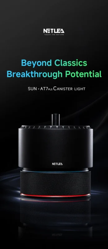 Netlea 7S Canister Light (Zoom Version) — Full-Spectrum SUN LED Aquarium Plant Light, WiFi + Voice + Touch